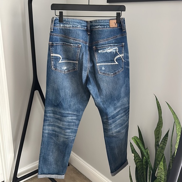 American Eagle Boyfriend Ripped Jean Size 6 Regular - Picture 4 of 6